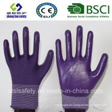 13G Polyester Shell with Nitrile Coated Work Gloves (SL-N108)